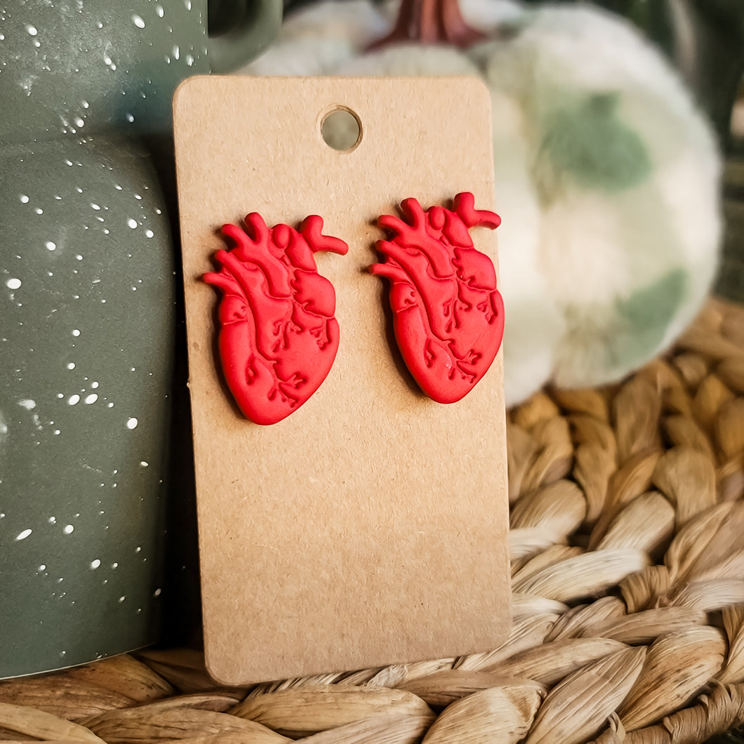 anatomical heart studs