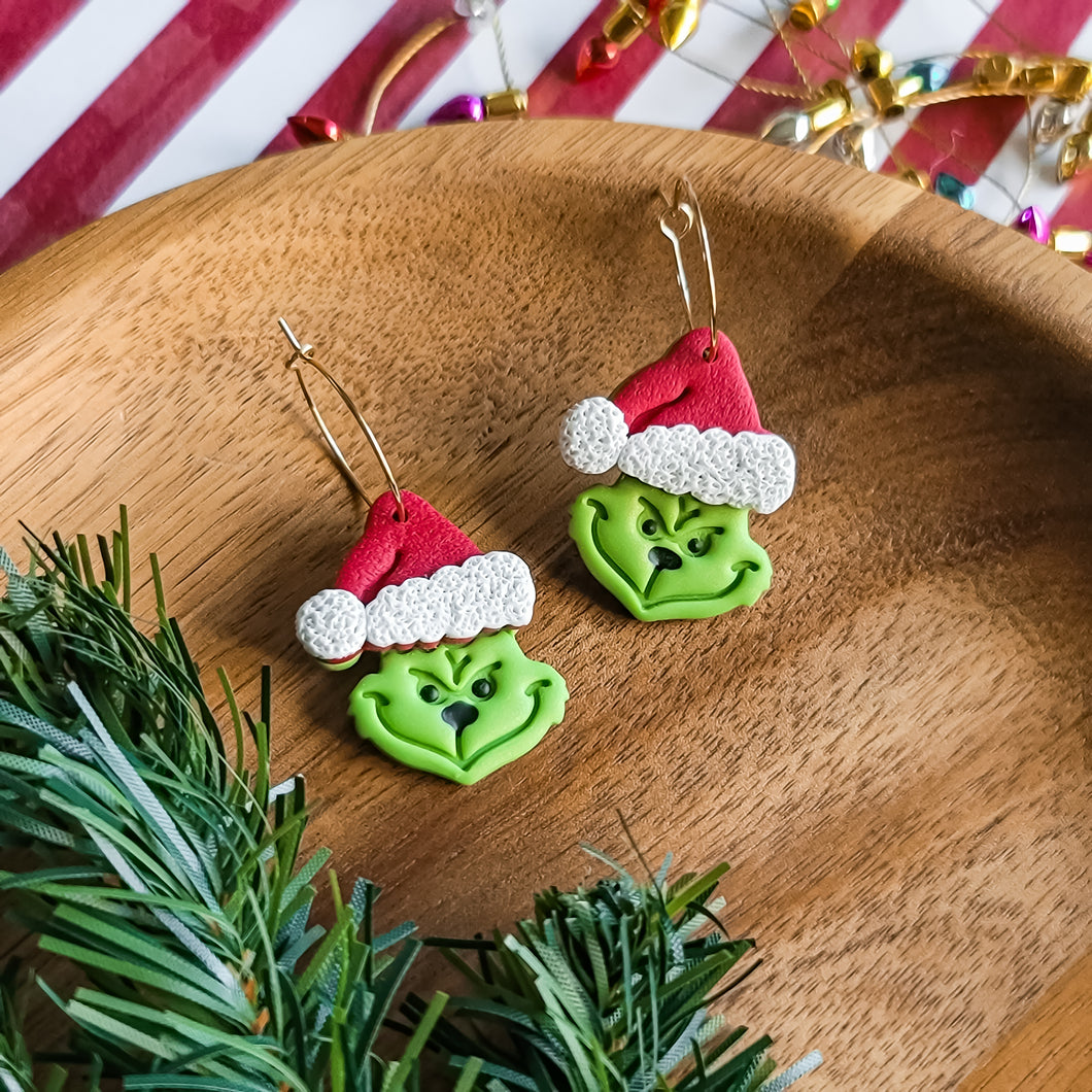 Grinchy hoops