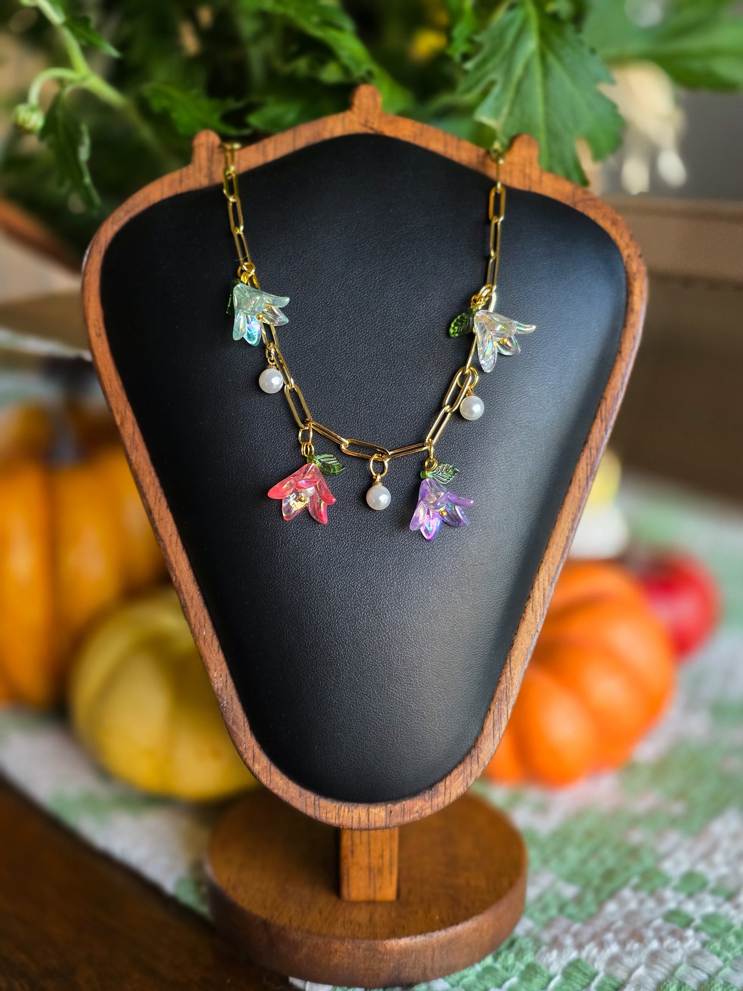 flower charms necklace