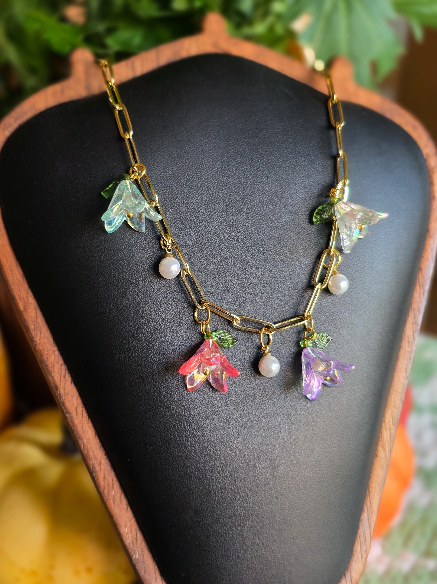 flower charms necklace