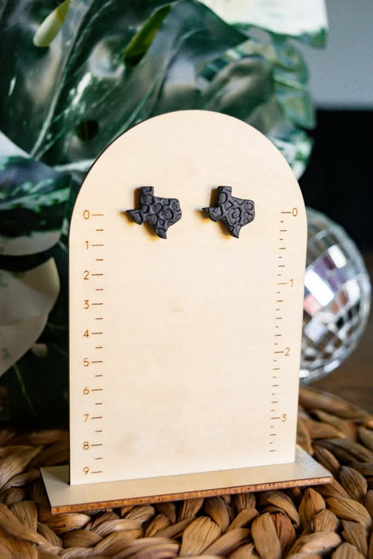 black leopard Texas studs