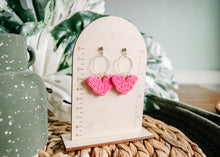 Load image into Gallery viewer, pink lace dangles
