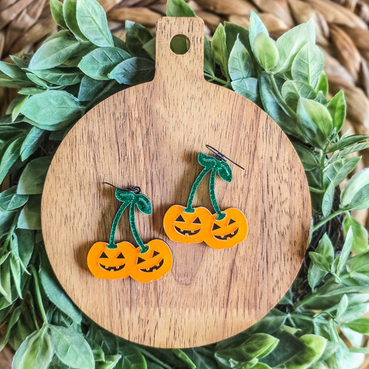 acrylic pumpkin cherries